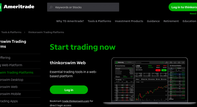 thinkorswim vs td ameritrade app